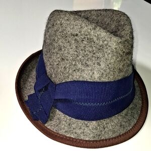 Gray Fedora with Blue Band
